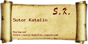 Sutor Katalin névjegykártya