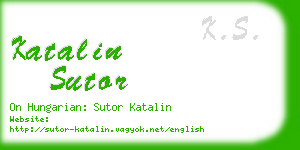 katalin sutor business card